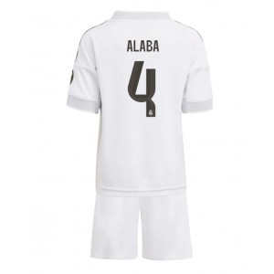 Fotbalové Dres Real Madrid David Alaba #4 Dětské Domácí Oblečení 2025-26 Krátký Rukáv (+ trenýrky)